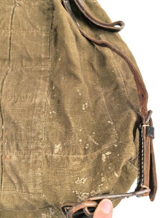 Rucksack für Gebirgstruppen der Wehrmacht. Gebraucht, Trageriemen alt modifiziert