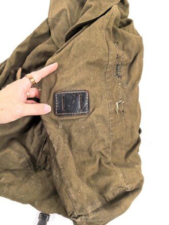 Rucksack für Gebirgstruppen der Wehrmacht. Gebraucht, Trageriemen alt modifiziert
