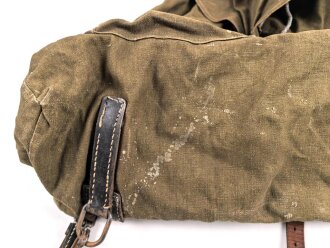 Rucksack für Gebirgstruppen der Wehrmacht. Gebraucht, Trageriemen alt modifiziert
