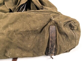 Rucksack für Gebirgstruppen der Wehrmacht. Gebraucht, Trageriemen alt modifiziert