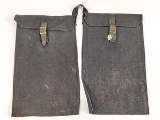 Wehrmacht, Beutel für Gewehrgranaten . Dunkelblaues, ungebrauchtes Stück mit Lagerspuren, ungereinigt