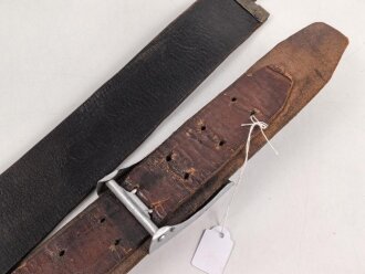 Feuerwehr, Koppel für Mannschaften. Das Schloss Eisen lackiert , Länge des Koppelriemen 107cm. Alter unbekannt
