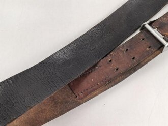 Feuerwehr, Koppel für Mannschaften. Das Schloss Eisen lackiert , Länge des Koppelriemen 107cm. Alter unbekannt