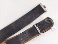 Feuerwehr, Koppel für Mannschaften. Das Schloss Eisen lackiert , Länge des Koppelriemen 88cm. Alter unbekannt