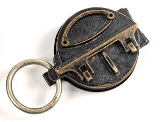 Marschkompass Wehrmacht, frühes Stück, Hersteller Busch