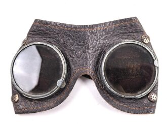 Allgemeine Schutzbrille Wehrmacht, braunes Kunstleder,...