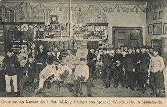 1. Weltkrieg, Ansichtskarte "Gruss aus der Kantine...