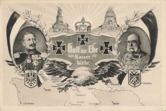 1. Weltkrieg, Ansichtskarte "Gott zur Ehr dem Kaiser...