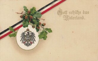 1. Weltkrieg, Ansichtskarte "Gott schütze das Vaterland"
