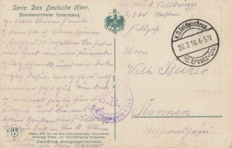 1. Weltkrieg, Ansichtskarte "Das deutsche Heer -...