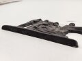 Eisenguß Relief 2cm Flak mit Bedienung Darstellend. Breite des "Sockel" 22cm