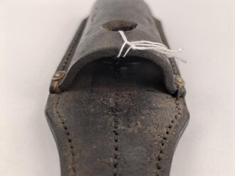 Koppelschuh zum Seitengewehr M84/98 für k98 der Wehrmacht. Hersteller aus Nürnberg, datiert 1938. Leder trocken