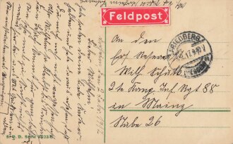 1. Weltkrieg, Ansichtskarte "Wir sind ein Volk und...