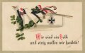 1. Weltkrieg, Ansichtskarte "Wir sind ein Volk und einig wollen wir handeln"