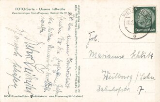 Ansichtskarte "Unsere Luftwaffe - Zweimotoriges...