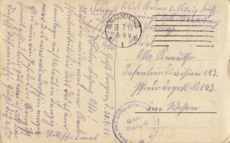 1. Weltkrieg, Ansichtskarte "Fritz Reuter Zelle -...