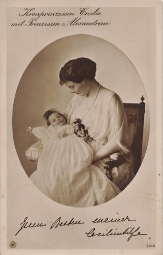 1. Weltkrieg, Ansichtskarte "Kronprinzessin Cecilie...