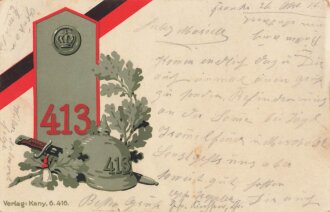 1. Weltkrieg, Ansichtskarte "Infanterie Regiment...