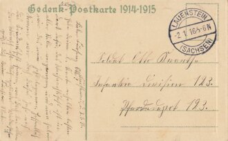 1. Weltkrieg, Ansichtskarte "Für Ruhm und...
