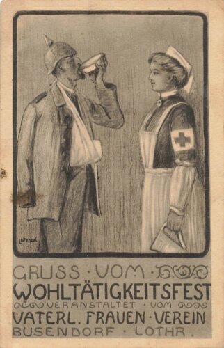 1. Weltkrieg, Ansichtskarte "Gruss vom...
