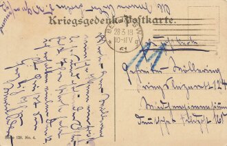1. Weltkrieg, Ansichtskarte "Gesegnete Ostern"