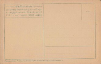 1. Weltkrieg, Ansichtskarte "Herzog Ernst August zu...