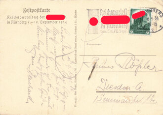Ansichtskarte "Reichsparteitag Nürnberg 1934...