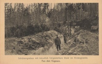 1. Weltkrieg, Ansichtskarte "Schützengraben mit...