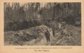 1. Weltkrieg, Ansichtskarte "Schützengraben mit künstlich hergestelltem Wald im Hintergrunde. Aus den Vogesen"