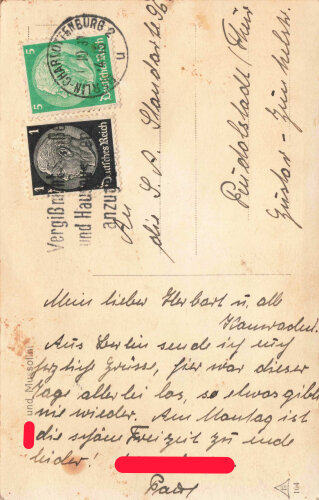 Ansichtskarte "Hitler und Mussolini"