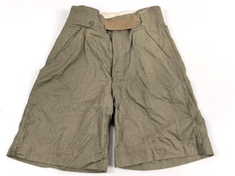 Heer, kurze Tropenhose für Angehörige des Afrikakorps. Ungetragenes Kammerstück in sehr gutem Zustand