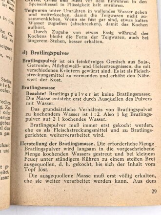 H. Dv. 86 "Feldkochbuch" datiert 1941 mit 124 Seiten.