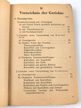 H. Dv. 86 "Feldkochbuch" datiert 1941 mit 124 Seiten.