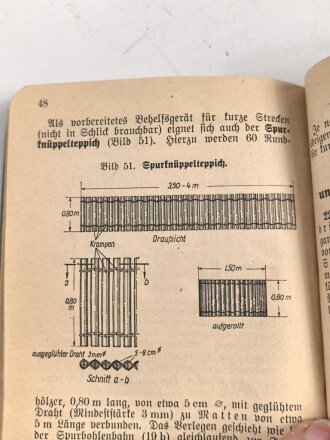 Ergänzungsheft zur H.Dv.316 " Pionierdienst aller Waffen" Berlin 1941 mit 105 Seiten
