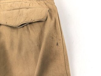 Afrikakorps Luftwaffe, Tropenhose in gutem Zustand, getragenes Kammerstück