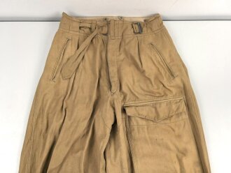 Afrikakorps Luftwaffe, Tropenhose in gutem Zustand, getragenes Kammerstück