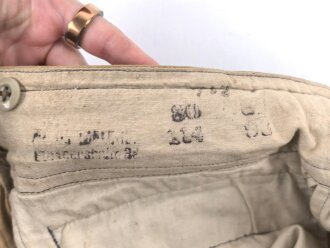 Afrikakorps Luftwaffe, Tropenhose in gutem Zustand, getragenes Kammerstück