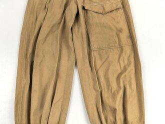 Afrikakorps Luftwaffe, Tropenhose in gutem Zustand, getragenes Kammerstück