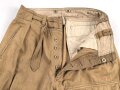 Afrikakorps Luftwaffe, Tropenhose in gutem Zustand, getragenes Kammerstück