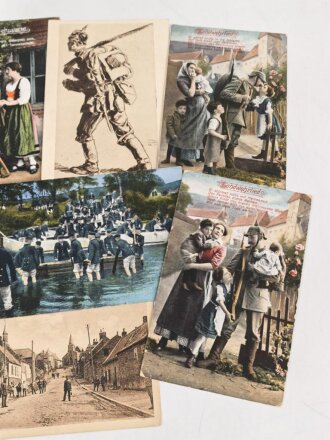 Kaiserreich und 1. Weltkrieg, 10 Stück Ansichtskarten