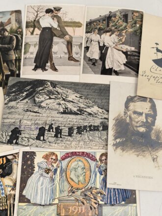 Kaiserreich und 1. Weltkrieg, 10 Stück Ansichtskarten