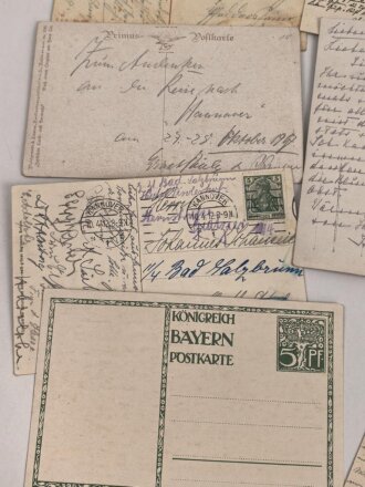 Kaiserreich und 1. Weltkrieg, 10 Stück Ansichtskarten