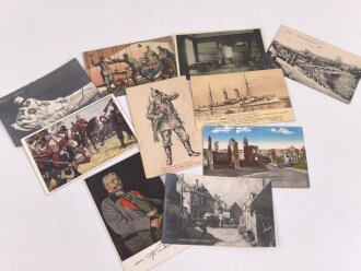 Kaiserreich und 1. Weltkrieg, 10 Stück Ansichtskarten