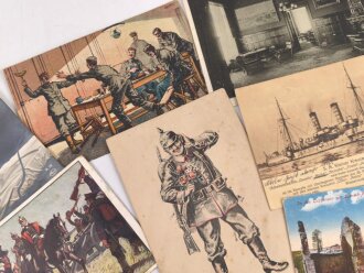 Kaiserreich und 1. Weltkrieg, 10 Stück Ansichtskarten