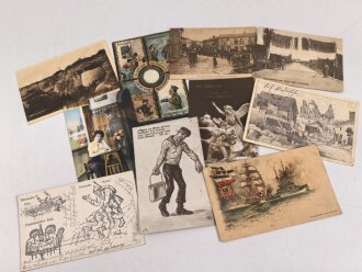 Kaiserreich und 1. Weltkrieg, 10 Stück Ansichtskarten
