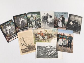 Kaiserreich und 1. Weltkrieg, 10 Stück Ansichtskarten