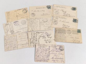 Kaiserreich und 1. Weltkrieg, 10 Stück Ansichtskarten