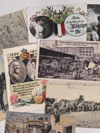 Kaiserreich und 1. Weltkrieg, 10 Stück Ansichtskarten