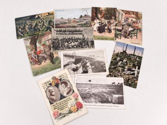 Kaiserreich und 1. Weltkrieg, 10 Stück Ansichtskarten