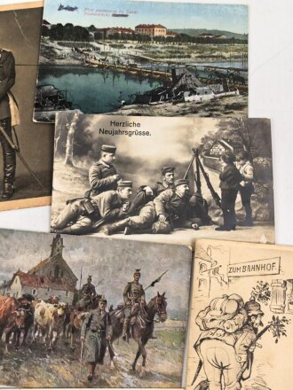 Kaiserreich und 1. Weltkrieg, 10 Stück Ansichtskarten